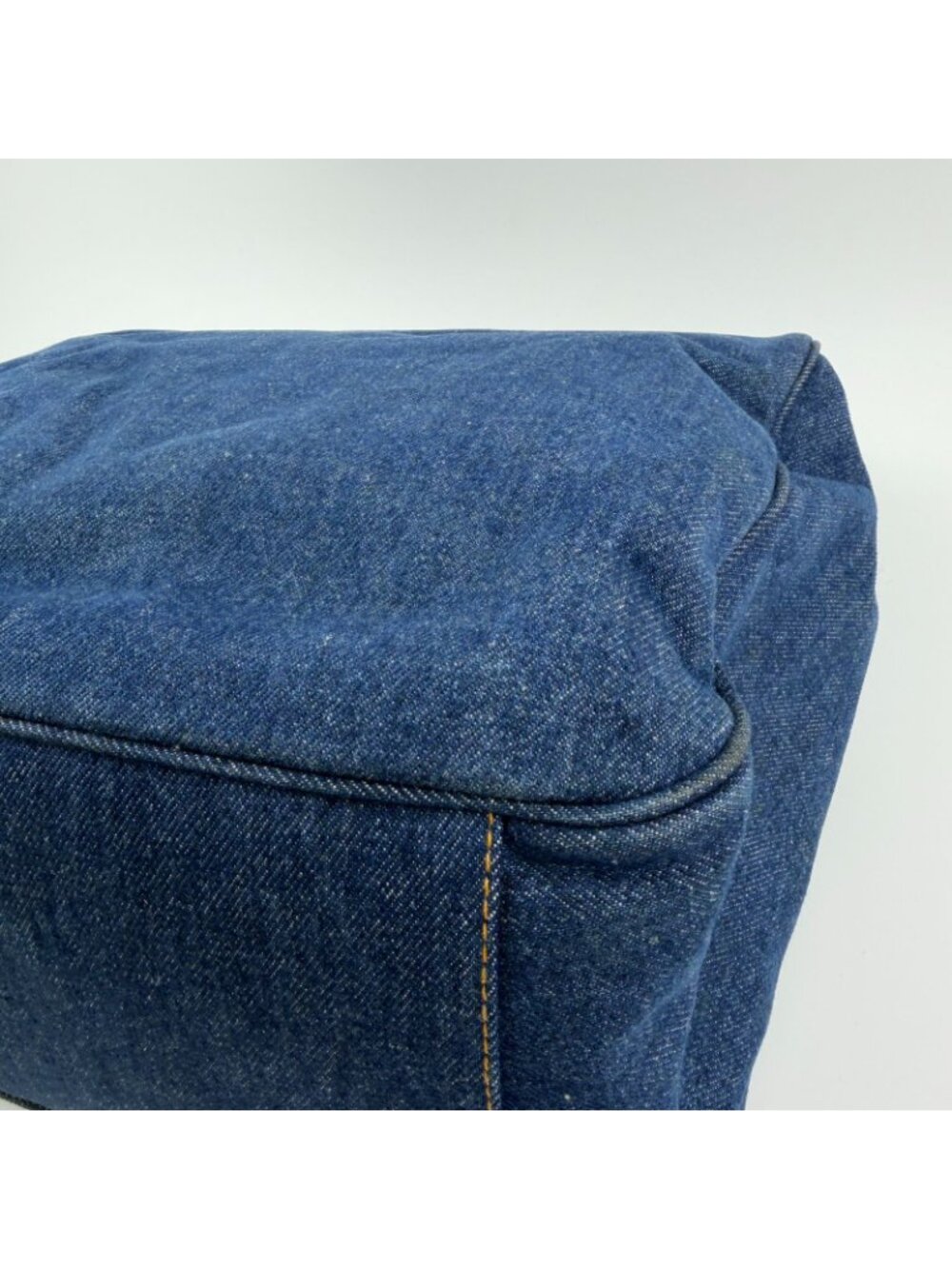 ★SOLD★ Chanel CC Logo Handbag Blue Denim Vintage - Picture 10 of 15